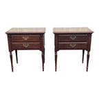 1980s Ethan Allen Georgian Court Cherry Nightstands- A Pair
