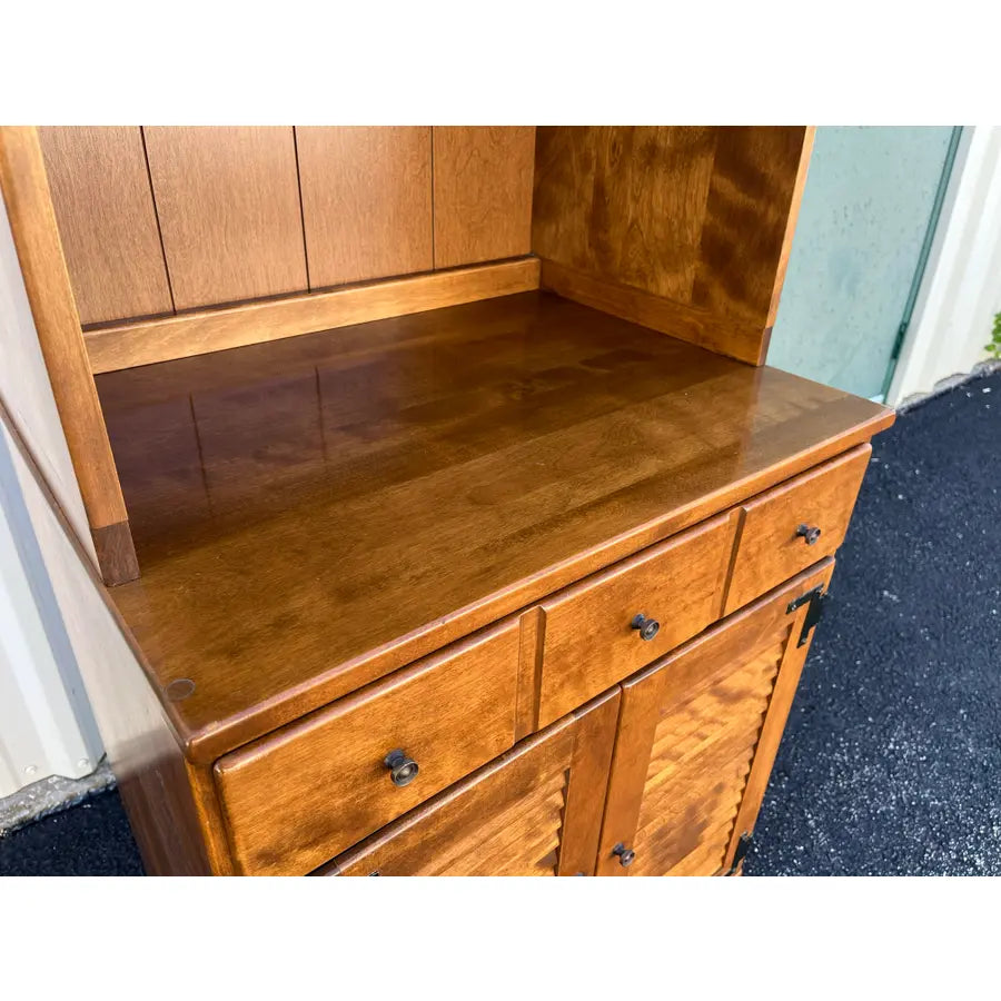 1980s Ethan Allen Maple and Birch Cabinet