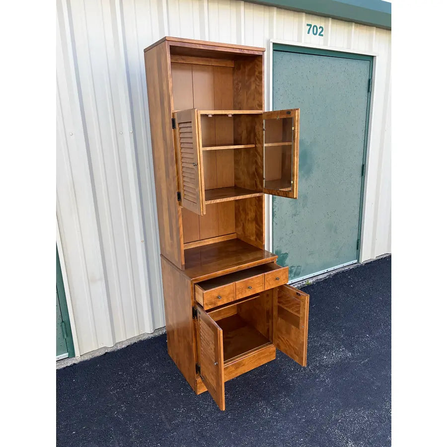 1980s Ethan Allen Maple and Birch Cabinet
