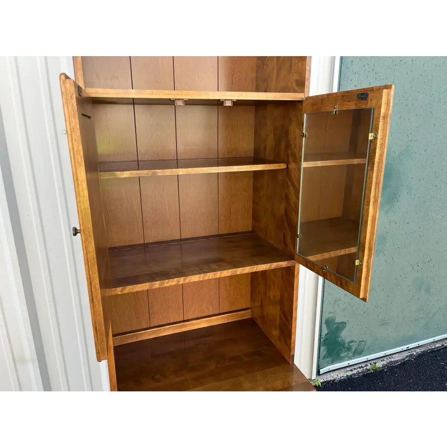 1980s Ethan Allen Maple and Birch Cabinet