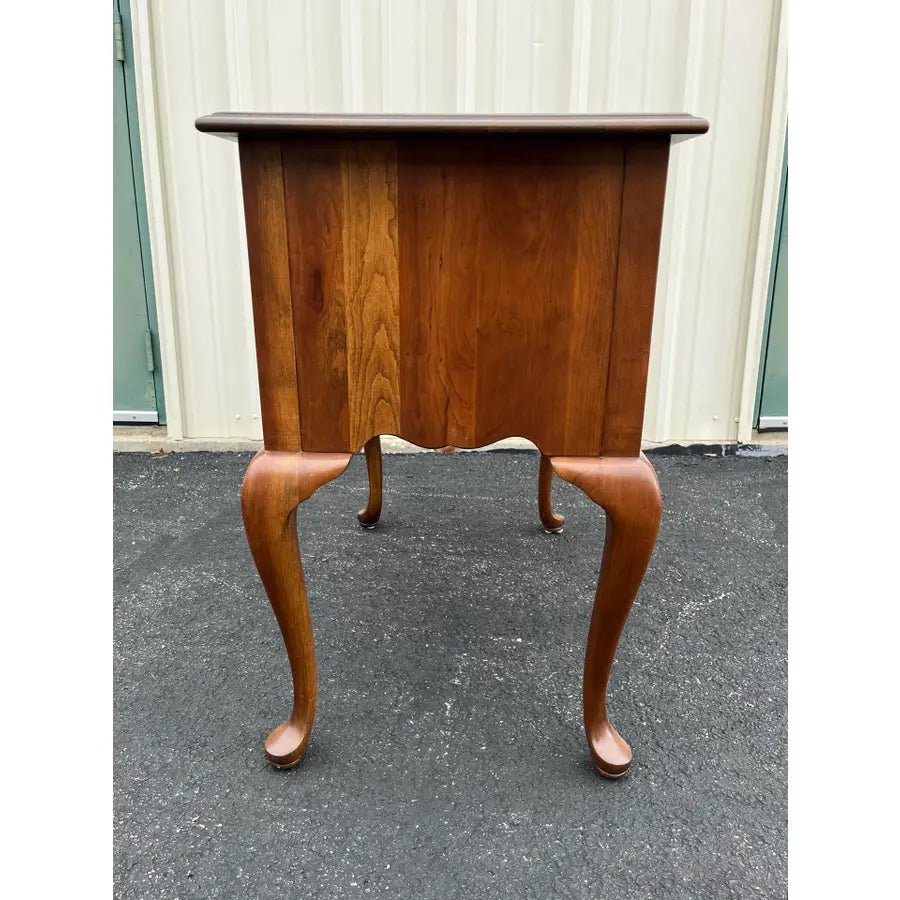 1980s Harden Queen Anne Style New England Cherry Lowboy Chest of Drawers