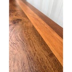 1980s Vintage Walnut and Cherry Bench- 7 Foot Long