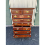 1990s Lexington 9-Drawer Cherry Chippendale Tall Chest of Drawers