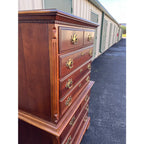1990s Lexington 9-Drawer Cherry Chippendale Tall Chest of Drawers