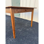 1990s Solid Cherry Farmhouse Kitchen Dining Table