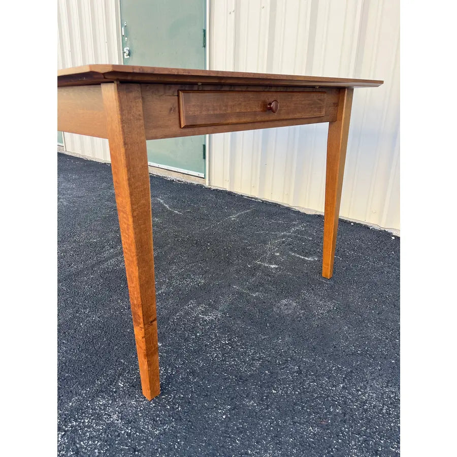 1990s Solid Cherry Farmhouse Kitchen Dining Table
