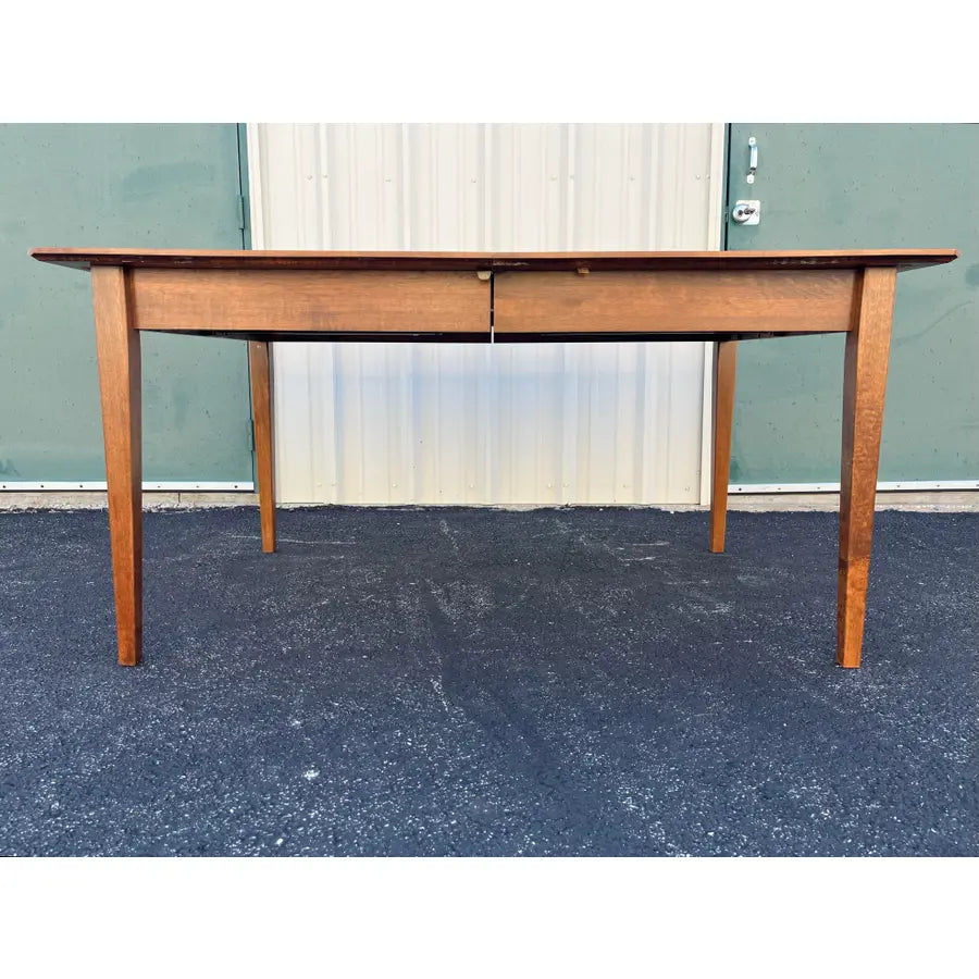 1990s Solid Cherry Farmhouse Kitchen Dining Table