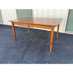 1990s Solid Cherry Farmhouse Kitchen Dining Table