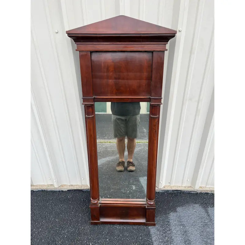 19th Century Empire Mahogany Framed Pier Mirror