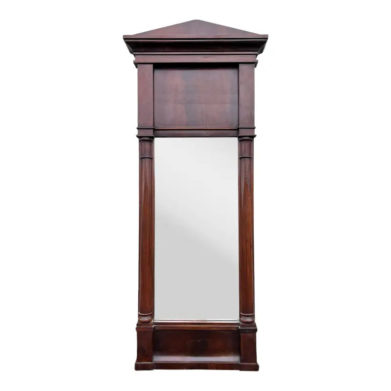 19th Century Empire Mahogany Framed Pier Mirror