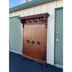 19th Century French Wall-Mount Clawfoot Walnut Hall Tree Coat Rack