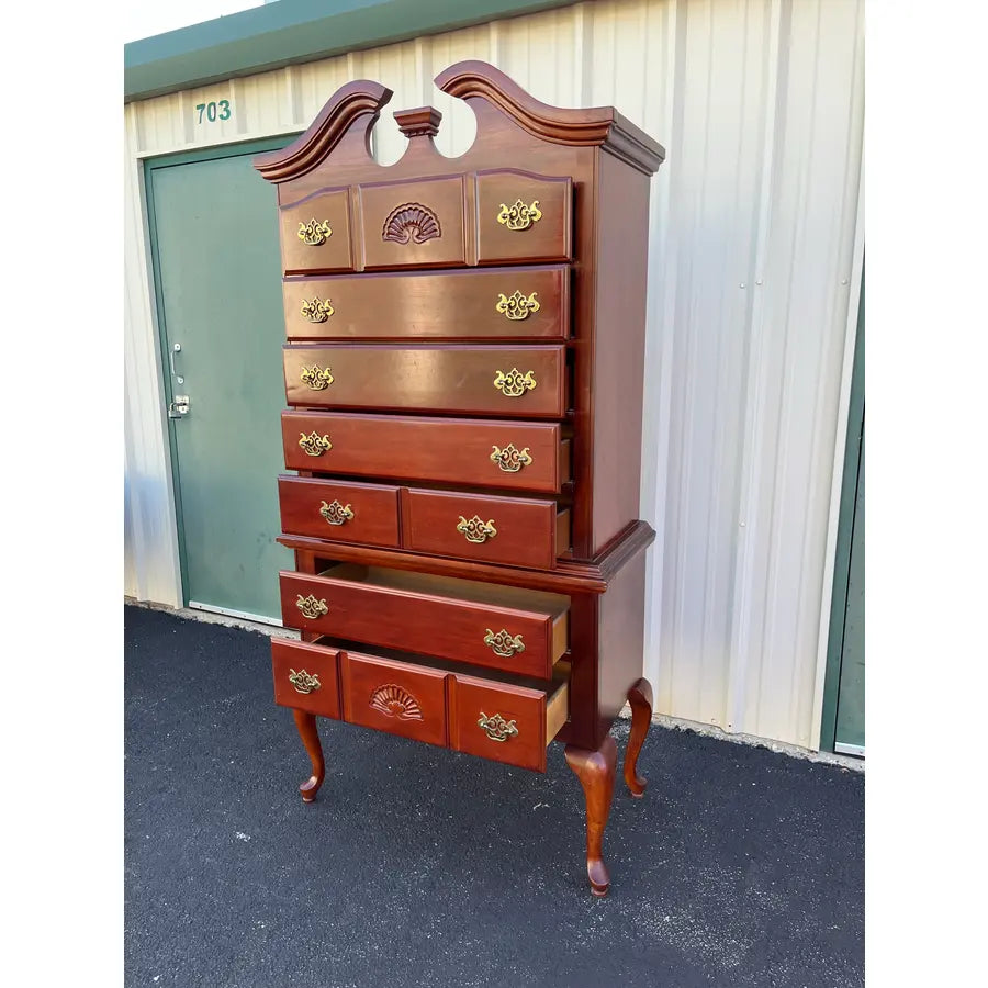7-Drawer Queen Anne Cherry Highboy Dresser