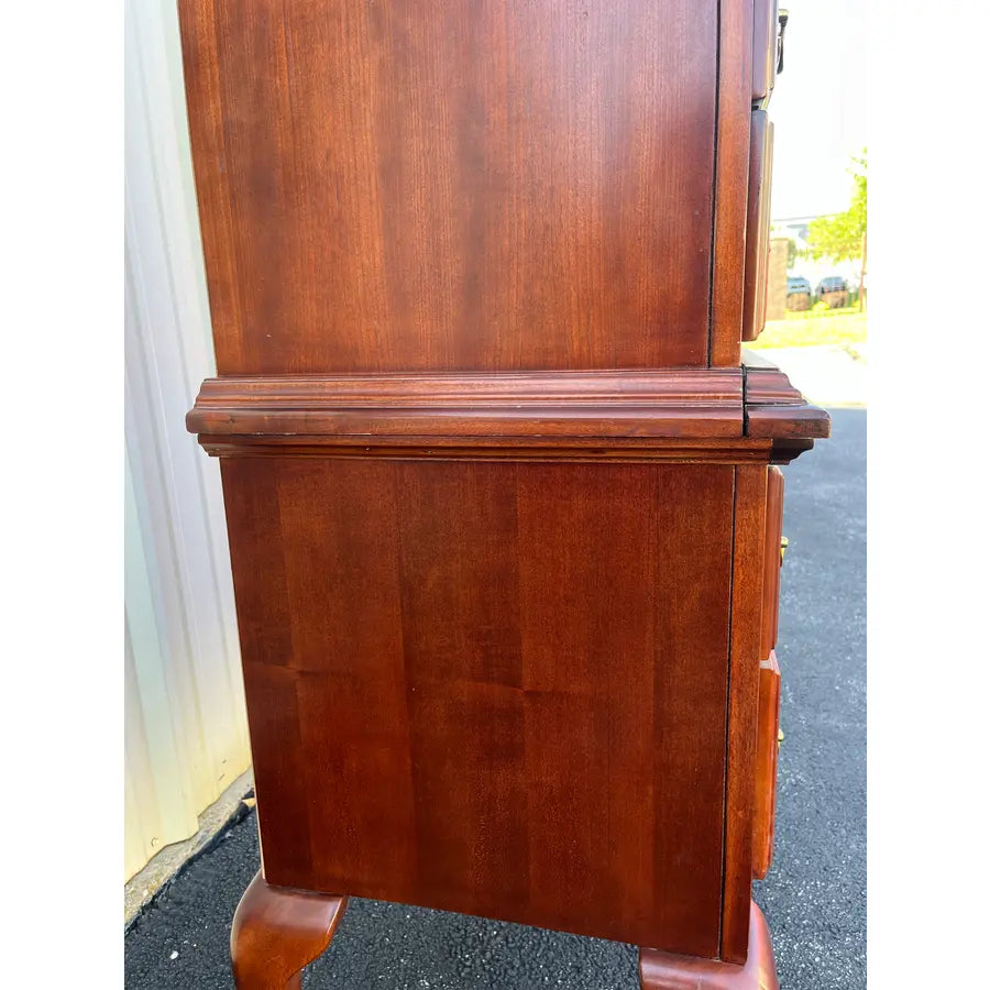 7-Drawer Queen Anne Cherry Highboy Dresser