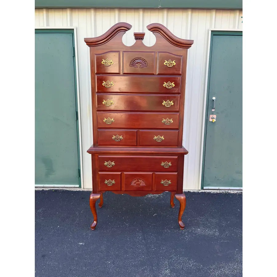7-Drawer Queen Anne Cherry Highboy Dresser