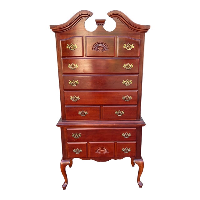 7-Drawer Queen Anne Cherry Highboy Dresser