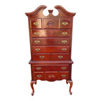 7-Drawer Queen Anne Cherry Highboy Dresser