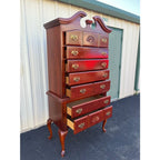 7-Drawer Queen Anne Cherry Highboy Dresser