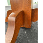 Antique American Oak Pedestal Extension Dining Table