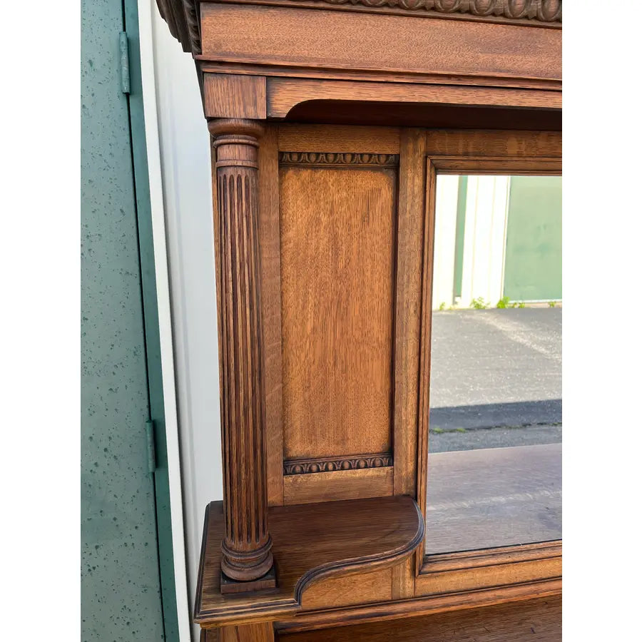 Antique Arts and Crafts Quartersawn Oak Sideboard Buffet