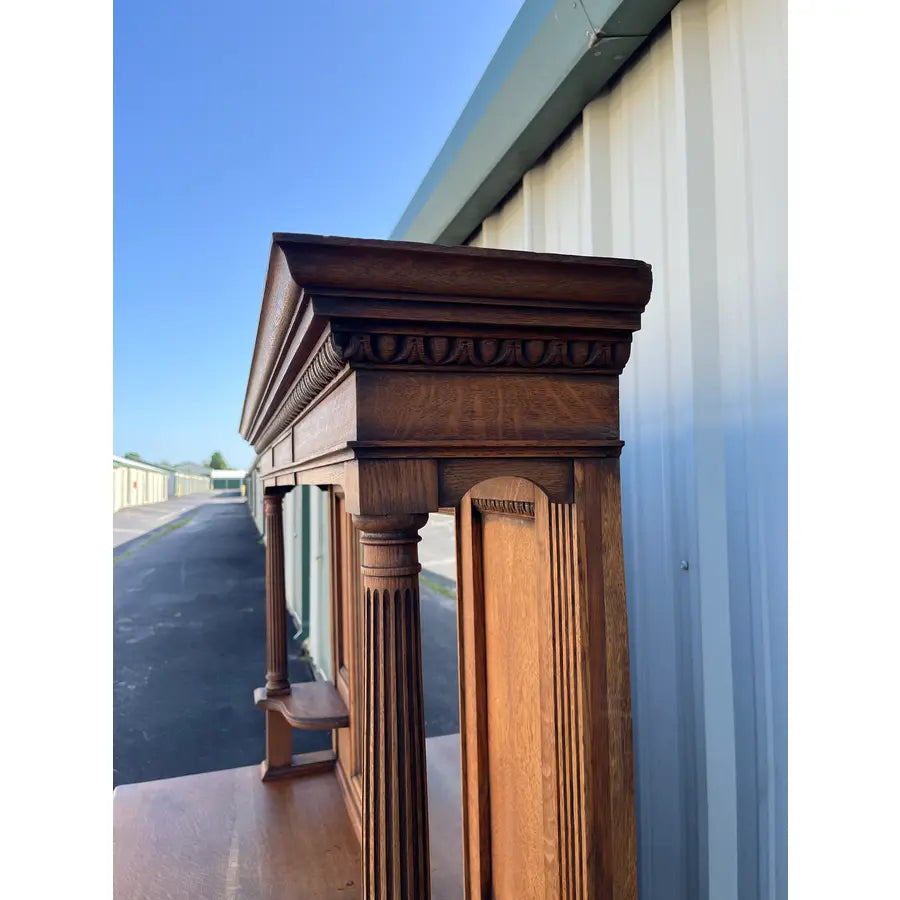 Antique Arts and Crafts Quartersawn Oak Sideboard Buffet