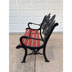 Antique Cast Iron Figural Seasons Garden Bench