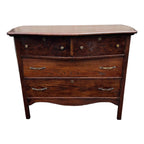 Antique Early American Tiger Oak 4-Drawer Chest of Drawers