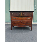 Antique Early American Tiger Oak 4-Drawer Chest of Drawers