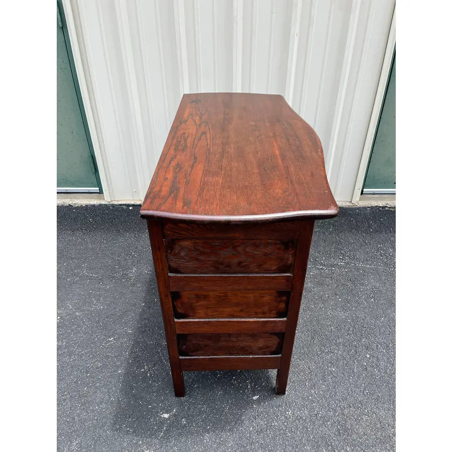 Antique Early American Tiger Oak 4-Drawer Chest of Drawers