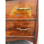 Antique Early American Tiger Oak 4-Drawer Chest of Drawers