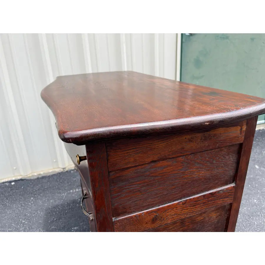 Antique Early American Tiger Oak 4-Drawer Chest of Drawers