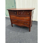 Antique Early American Tiger Oak 4-Drawer Chest of Drawers