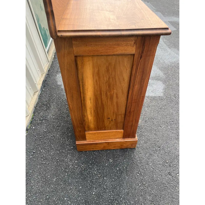Antique Early American Walnut and Burlwood 3-Drawer Chest of Drawers