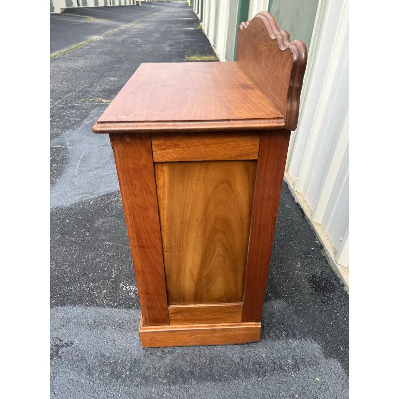 Antique Early American Walnut and Burlwood 3-Drawer Chest of Drawers
