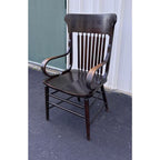 Antique Fraternal Lodge Oak Arm Chairs- Set of 8