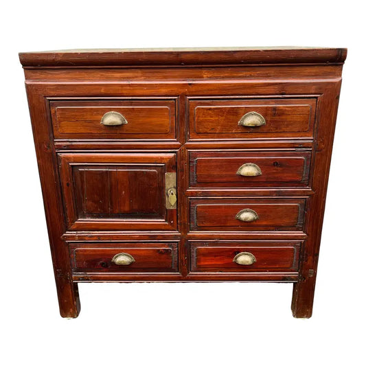Antique Handcrafted Chinese Rosewood Cabinet Chest of Drawers- Early 1900s