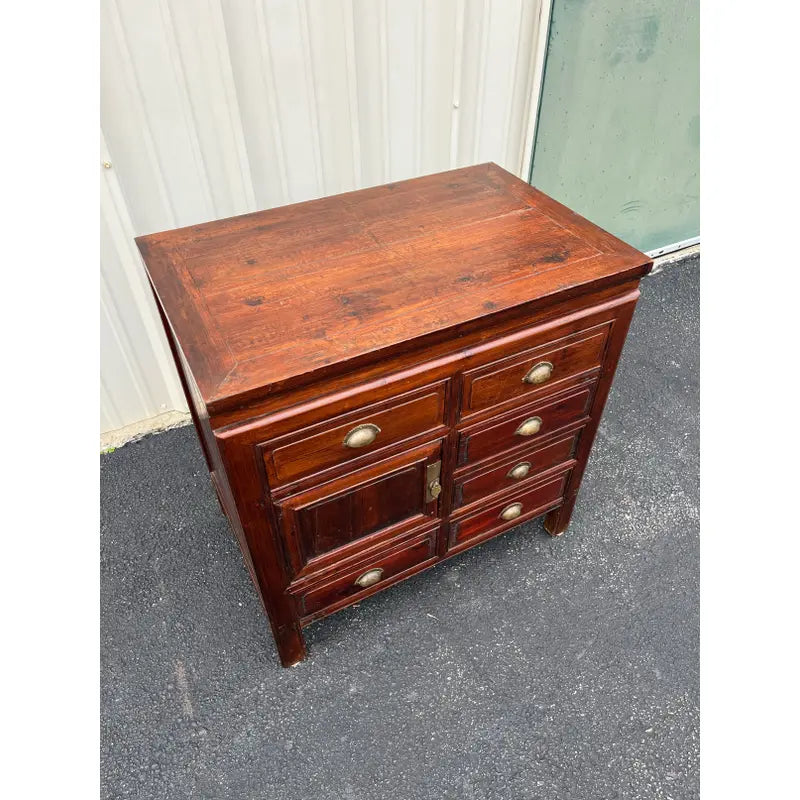 Antique Handcrafted Chinese Rosewood Cabinet Chest of Drawers- Early 1900s