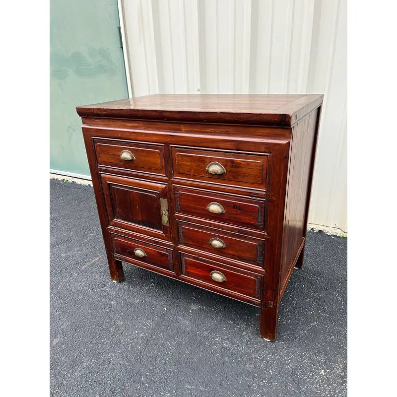 Antique Handcrafted Chinese Rosewood Cabinet Chest of Drawers- Early 1900s