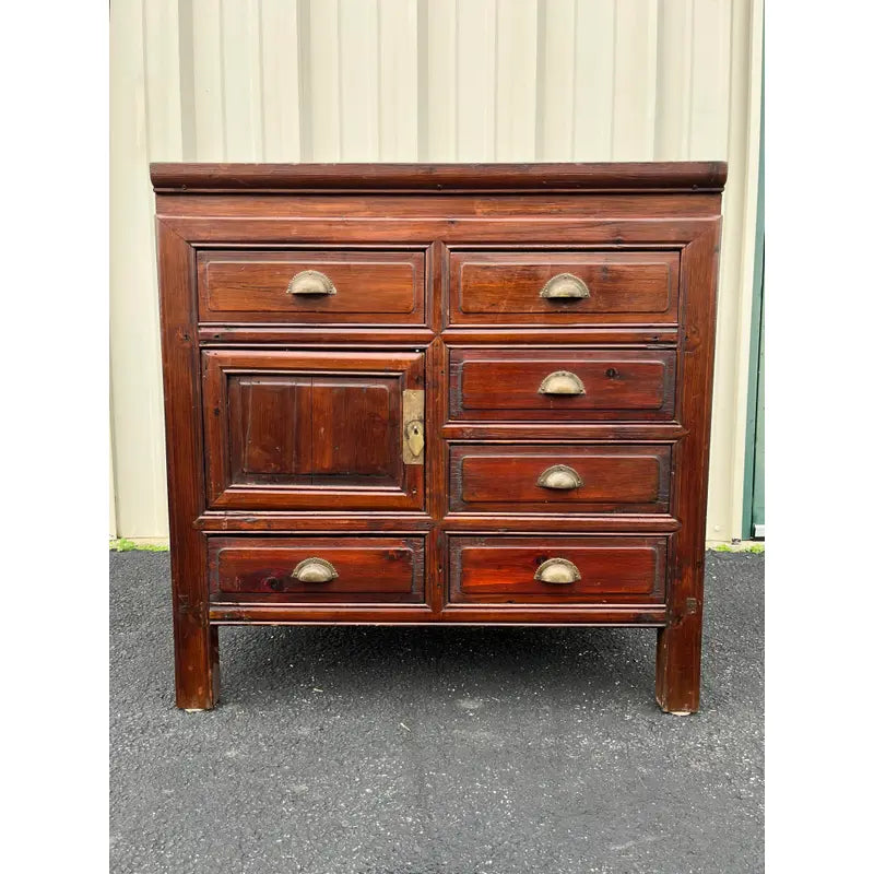 Antique Handcrafted Chinese Rosewood Cabinet Chest of Drawers- Early 1900s