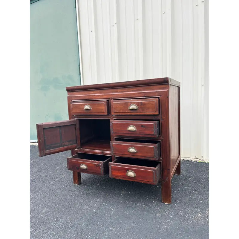 Antique Handcrafted Chinese Rosewood Cabinet Chest of Drawers- Early 1900s