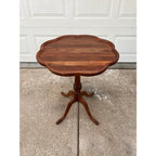 Antique Mahogany Piecrust Side End Table- Newly Restored