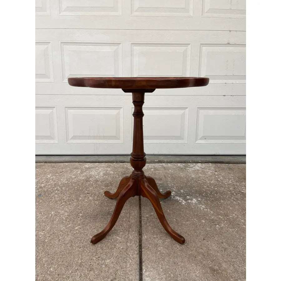 Antique Mahogany Piecrust Side End Table- Newly Restored