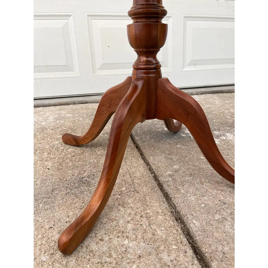 Antique Mahogany Piecrust Side End Table- Newly Restored