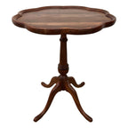 Antique Mahogany Piecrust Side End Table- Newly Restored