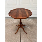 Antique Mahogany Piecrust Side End Table- Newly Restored