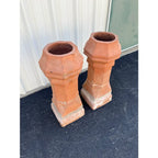 Antique Terracotta Chimney Pots- A Pair