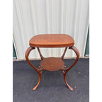 Antique Tiger Oak Lamp End Table