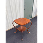 Antique Tiger Oak Lamp End Table