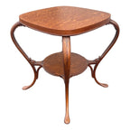 Antique Tiger Oak Lamp End Table