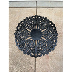 Antique Victorian Cast Iron Grapevine and Leaf Garden Table and Chairs - Set of 3