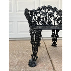 Antique Victorian Cast Iron Grapevine and Leaf Garden Table and Chairs - Set of 3